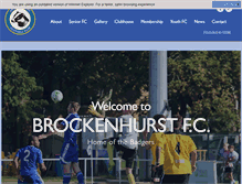 Tablet Screenshot of brockenhurstfc.co.uk